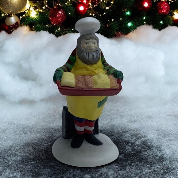 Dept 56 Baker Elves Holding Tray Loose Figurine, North Pole Village - 1991 - Picture 1 of 7
